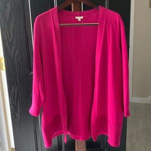 Talbots no closure cardigan, pink, size 1X Woman